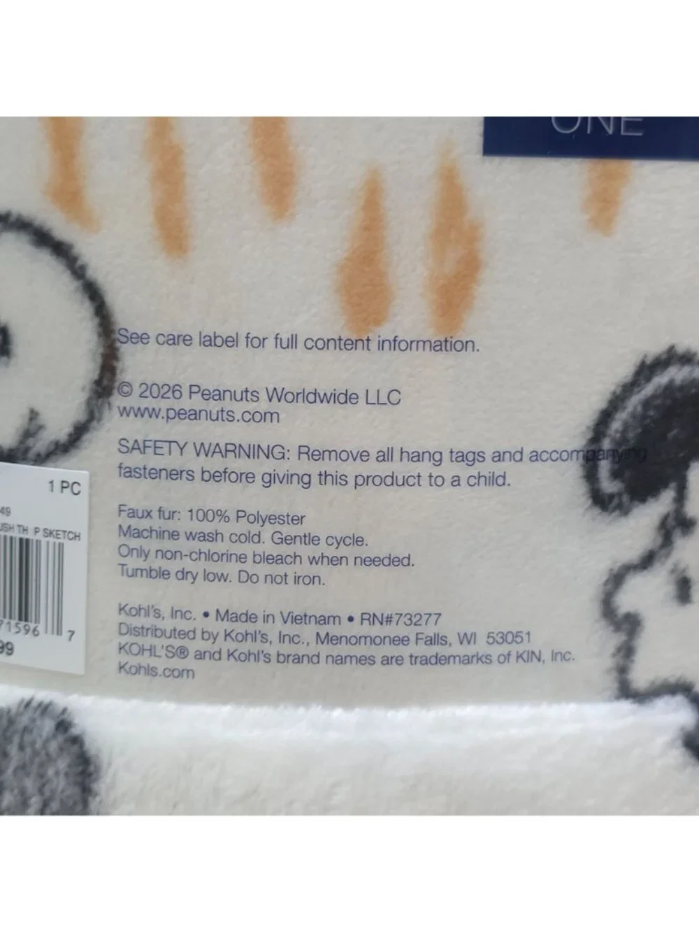 Peanuts Snoopy Oversized Plush Throw Blanket 5 Ft X 6 Ft Cartoon by The Big One